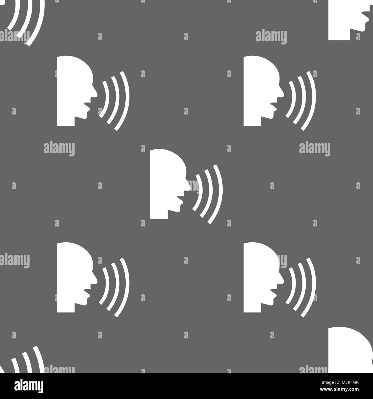 Talking Flat modern web icon. Seamless pattern on a gray background ...
