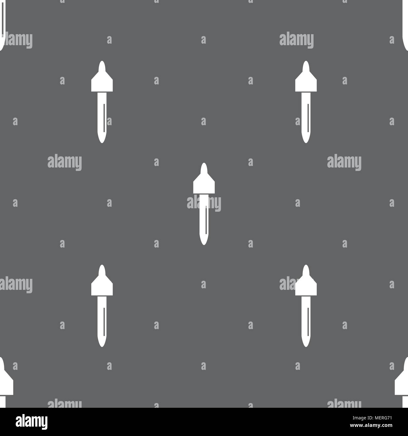 dropper sign icon. pipette symbol. Seamless pattern on a gray ...