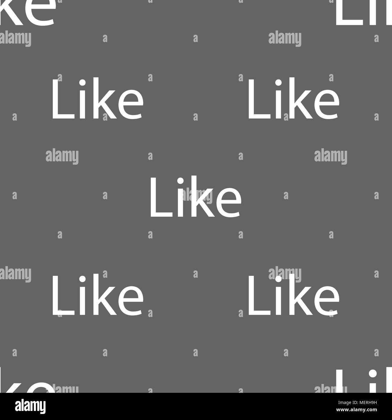 Like sign icon. Seamless pattern on a gray background. Vector ...