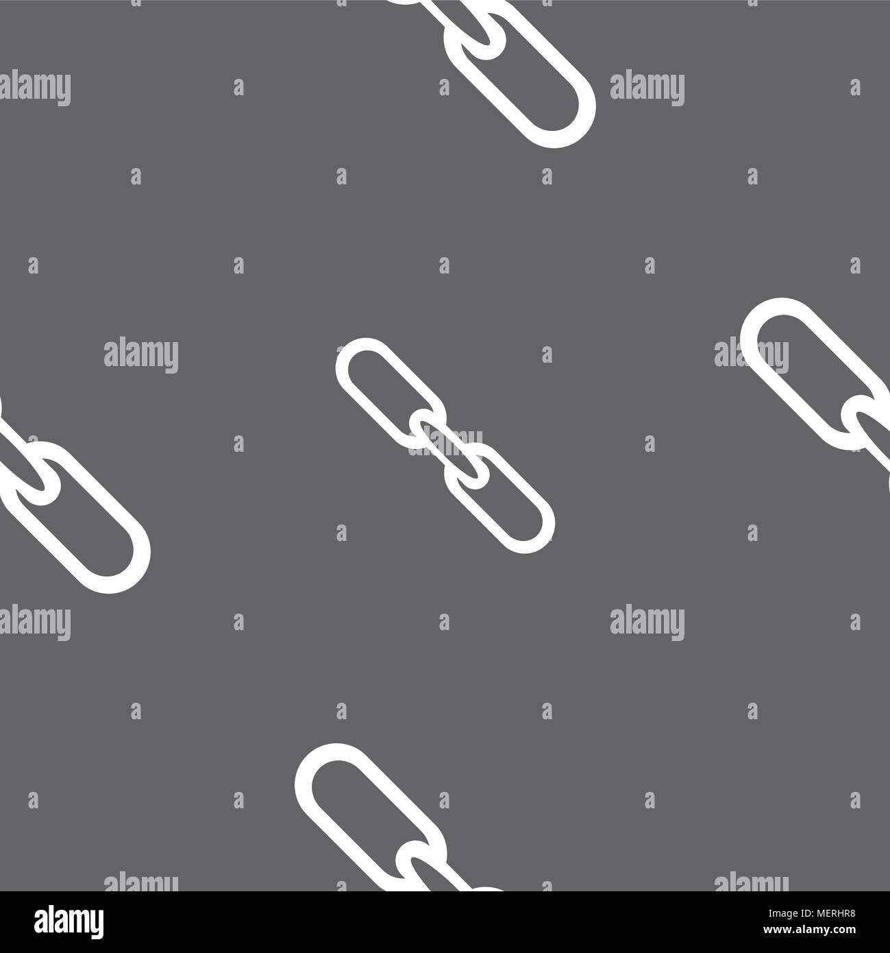 Link sign icon. Hyperlink chain symbol. Seamless pattern on a gray ...