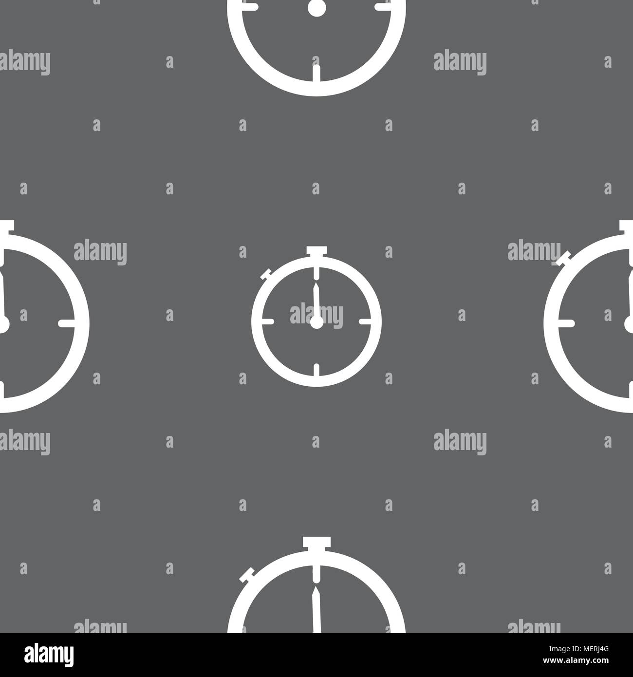 Timer sign icon. Stopwatch symbol.. Seamless pattern on a gray ...