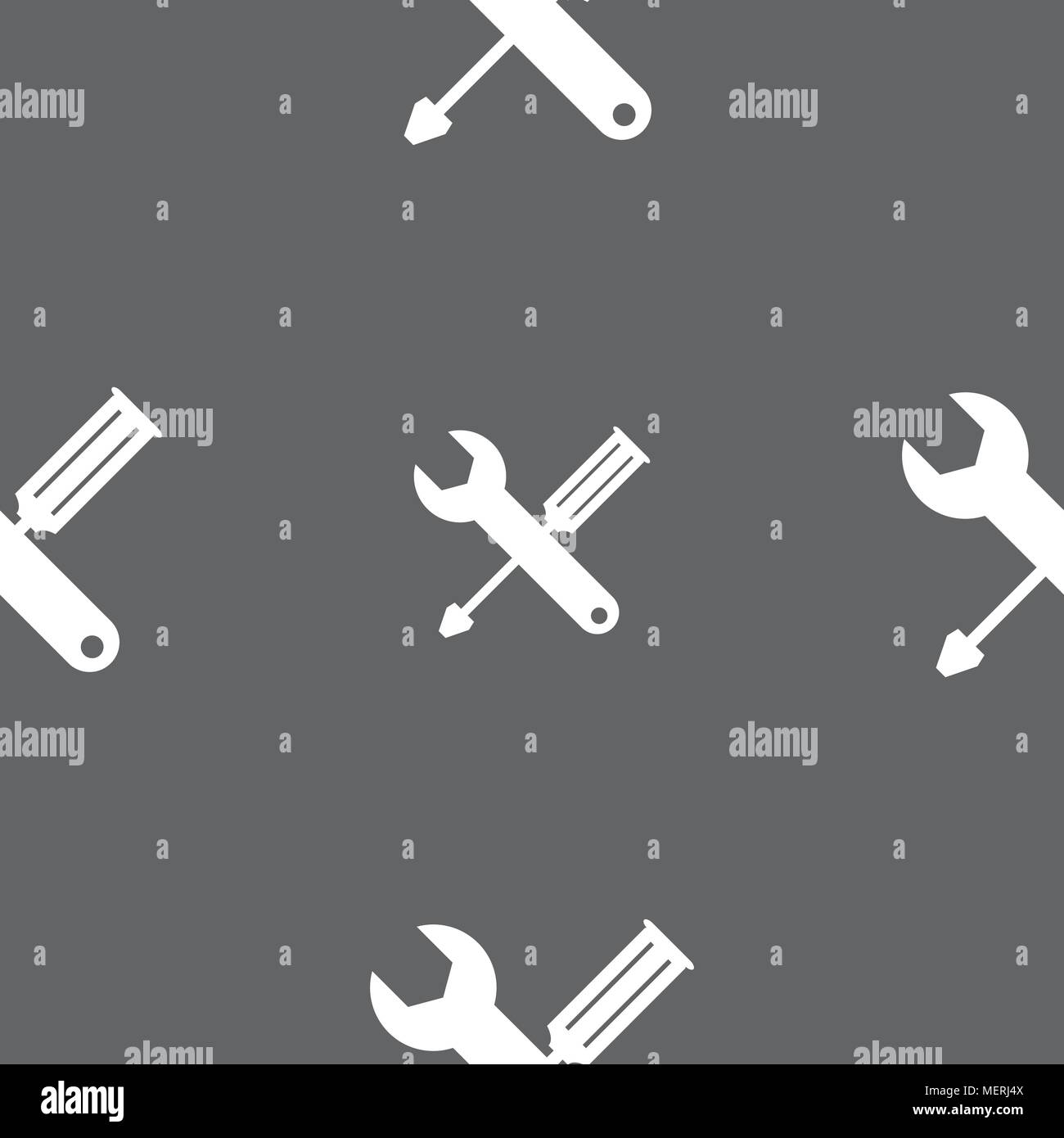 Repair tool sign icon. Service symbol. screwdriver with wrench ...