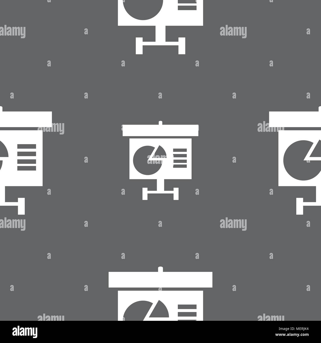 Graph icon sign. Seamless pattern on a gray background. Vector ...