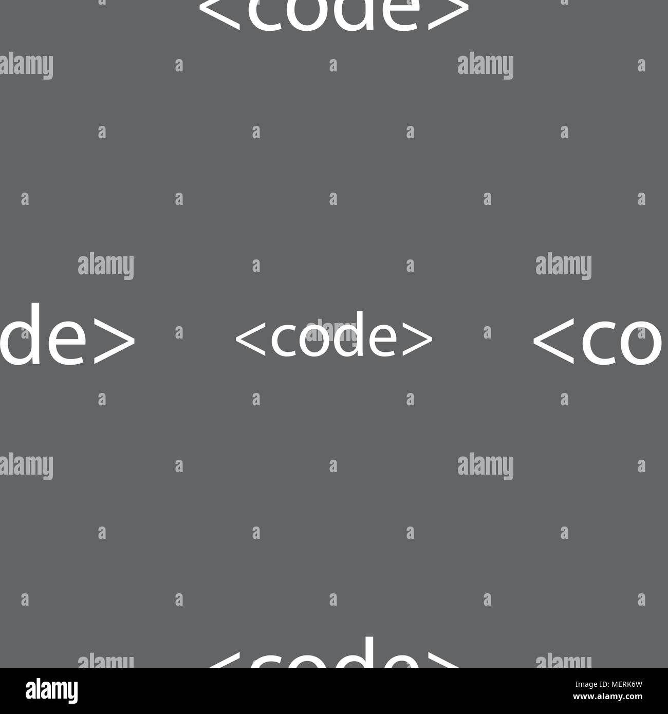 Code sign icon. Programming language symbol. Seamless pattern on a gray ...