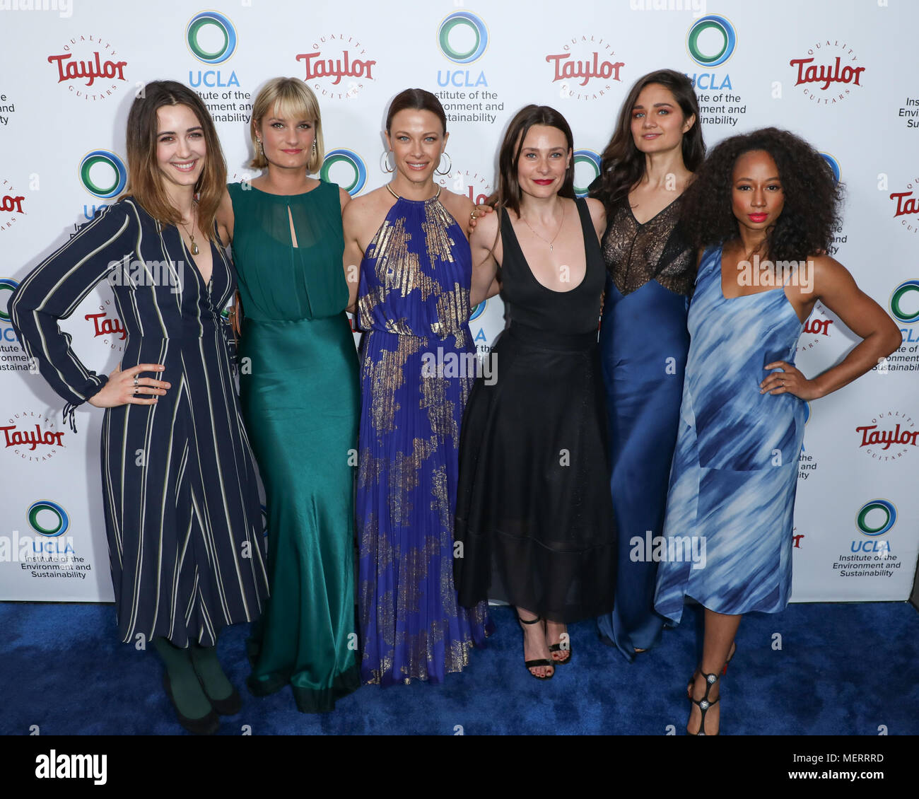 UCLA's 2018 Institute Of The Environment And Sustainability Gala was held in Beverly Hills, California  Featuring: Madeline Zima, Alexandria Jackson, Scottie Thompson, Marguerite Insolia, Meg Haywood Sullivan, Monique Coleman Where: Beverly Hills, California, United States When: 22 Mar 2018 Credit: Sheri Determan/WENN.com Stock Photo