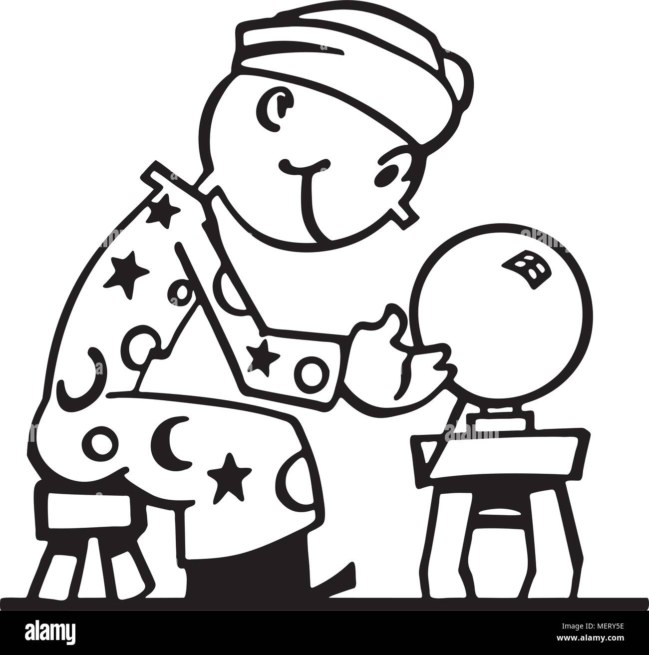 Fortune Teller Retro Clipart Illustration Stock Vector Image Art Alamy