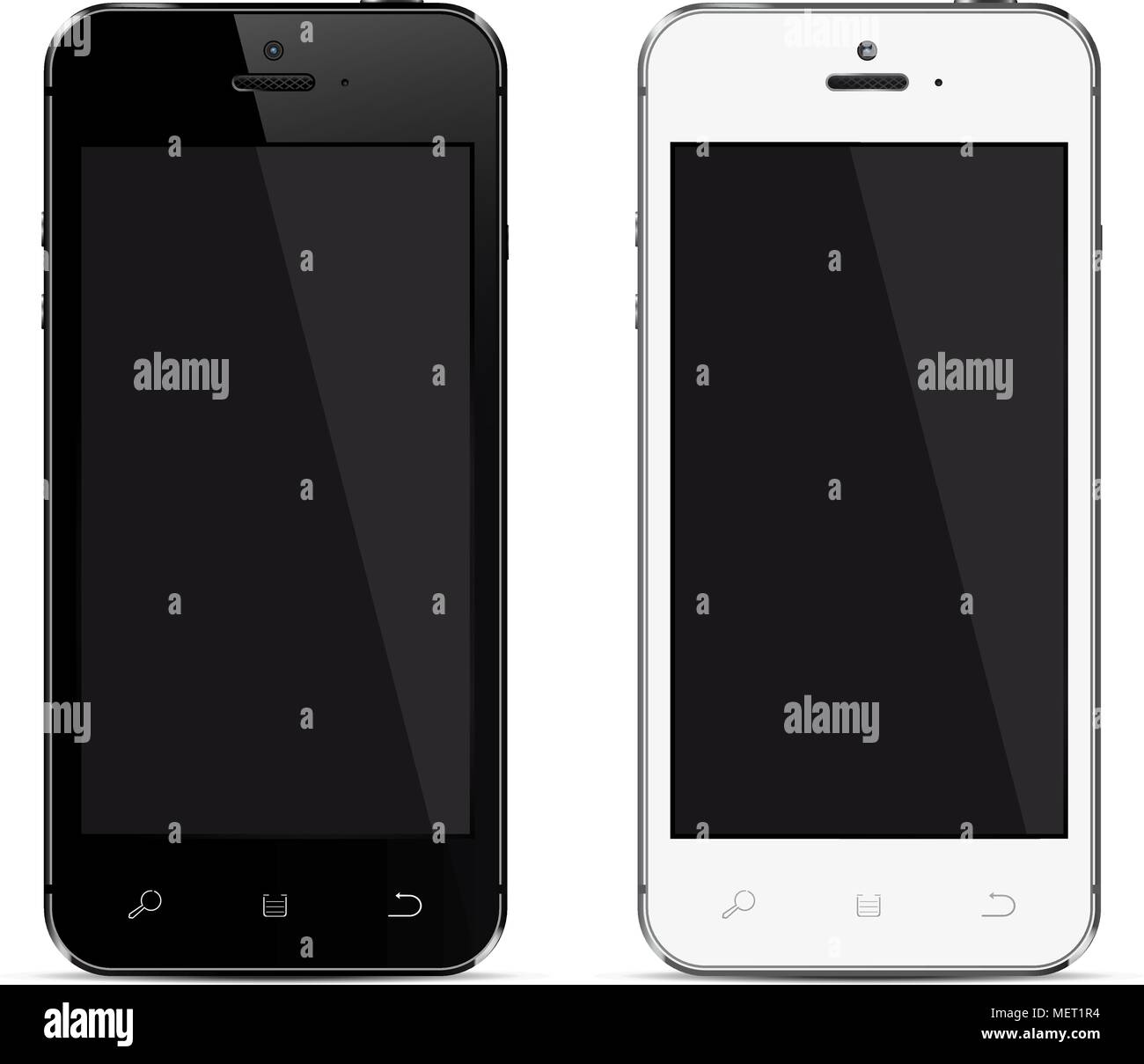 Mobile phone isolated, realistic vector illustration. Stock Vector