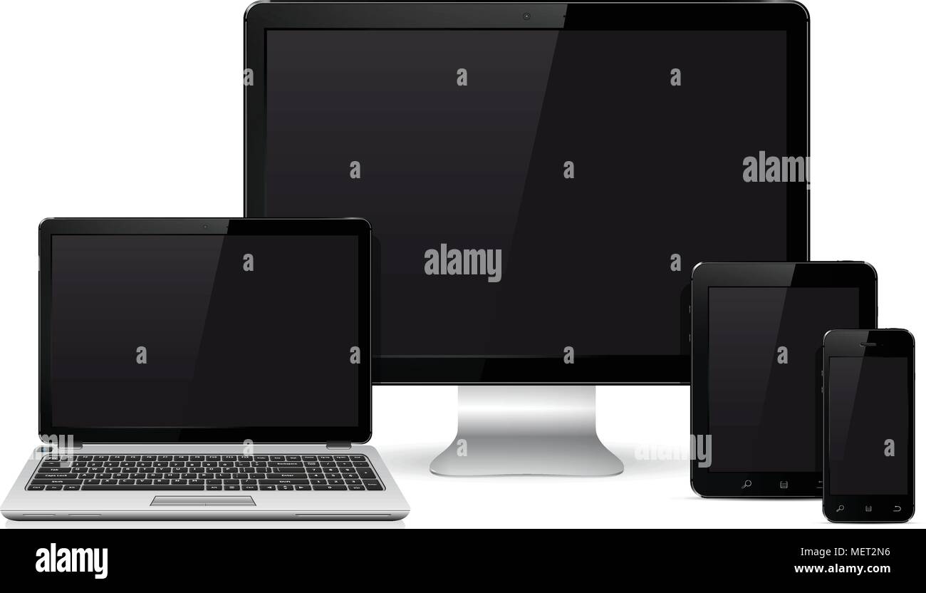 Realistic vector set of modern digital devices Stock Vector Image & Art ...