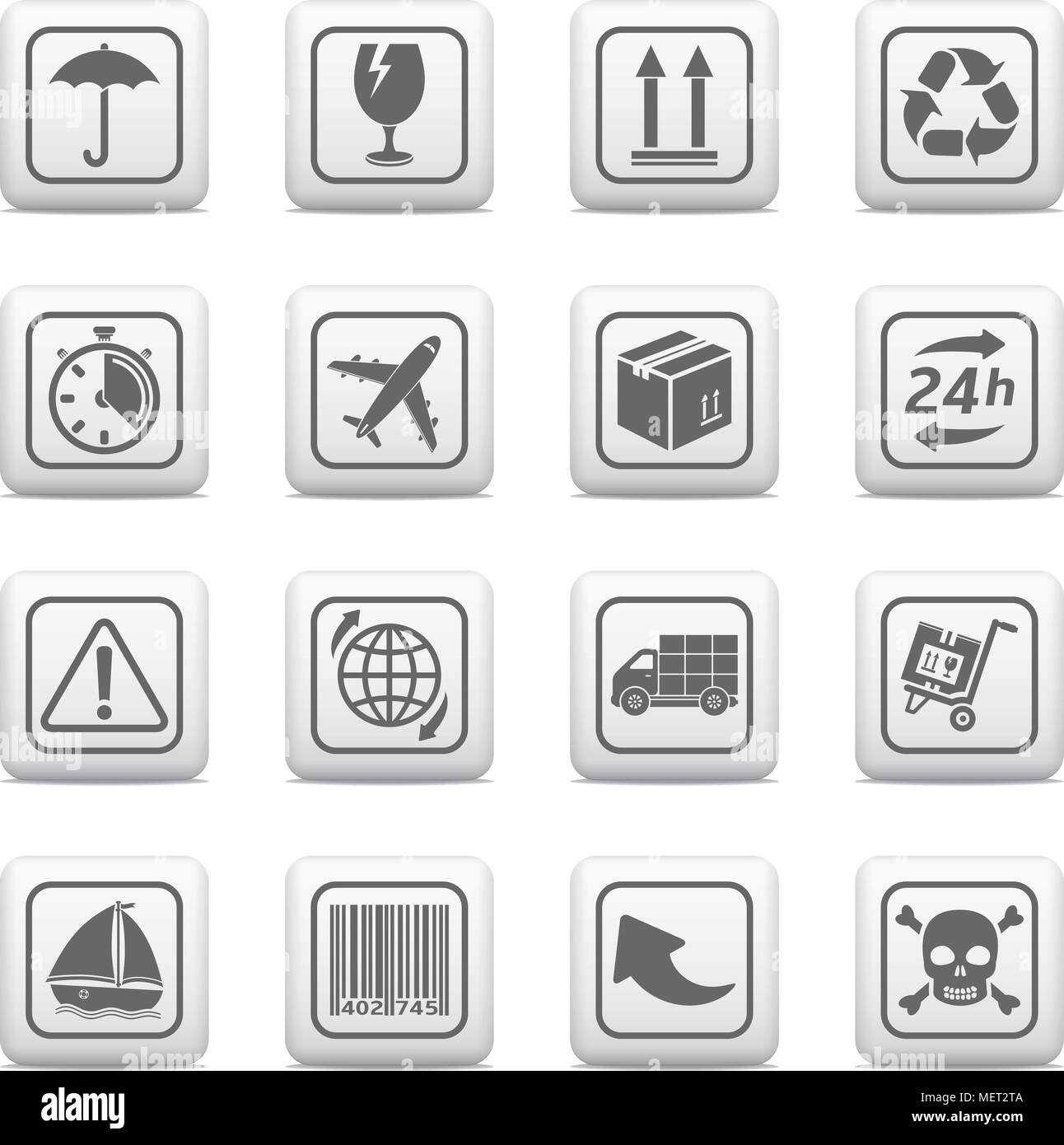 Logistic web icons Stock Vector