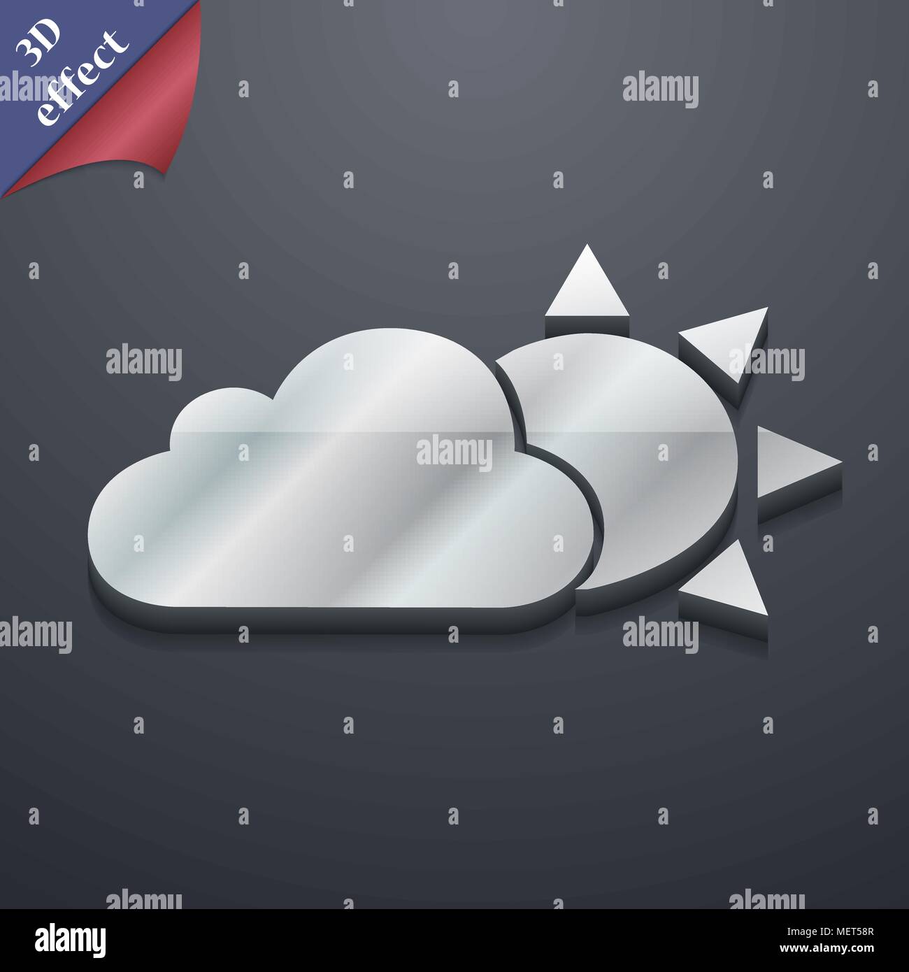 weather icon symbol. 3D style. Trendy, modern design with space for ...