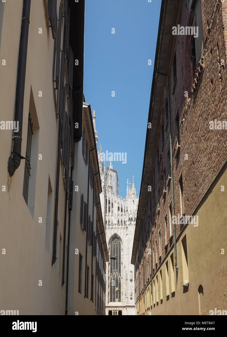 Duomo di Milano (meaning Milan Cathedral) church in Milan, Italy Stock