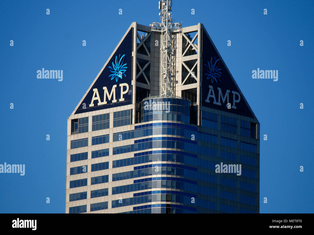das Logo der Marke "AMP", Melbourne, Australia Stock Photo Alamy