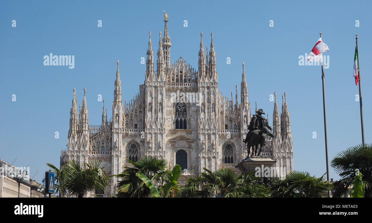 Duomo di Milano (meaning Milan Cathedral) church in Milan, Italy Stock