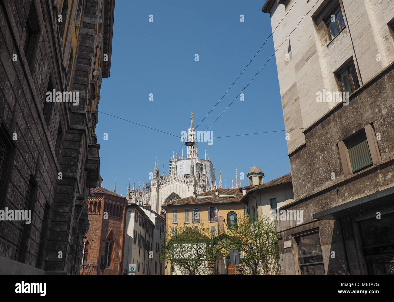Duomo di Milano (meaning Milan Cathedral) church in Milan, Italy Stock