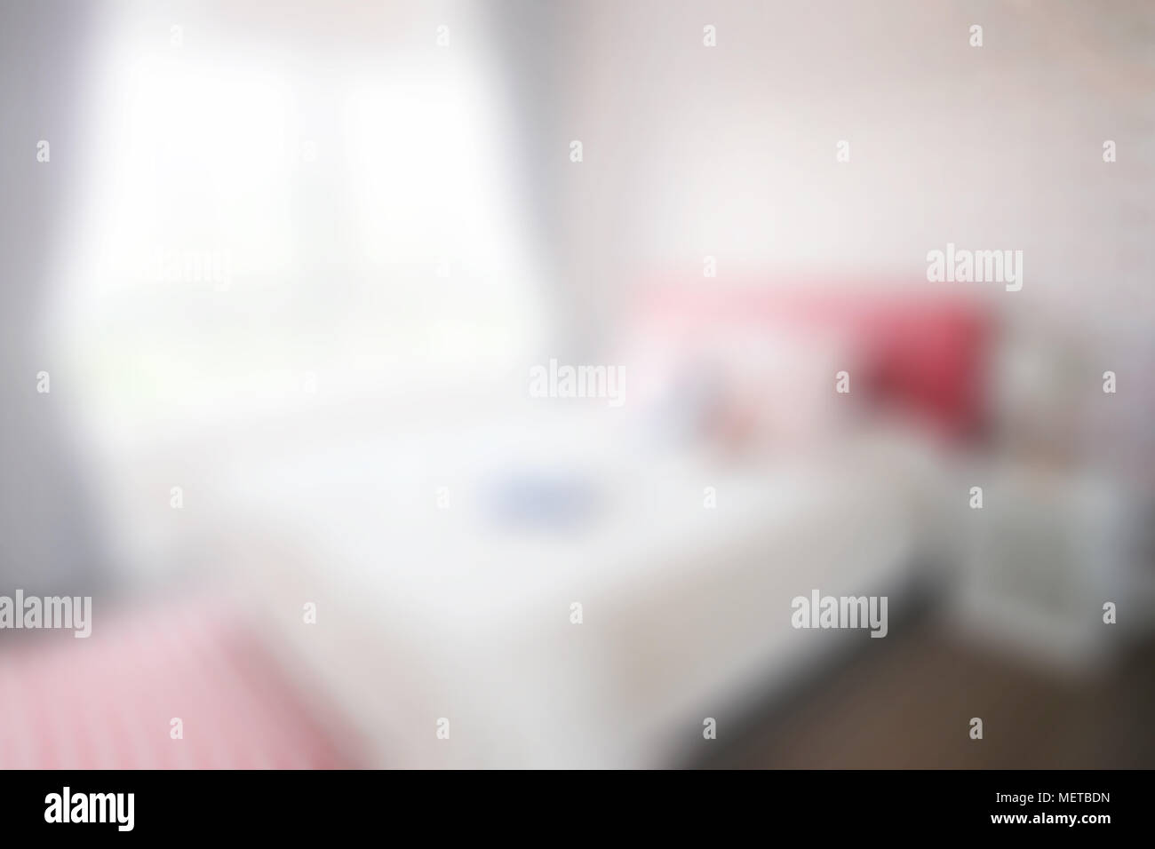Blurred background bedroom in modern intrior style Stock Photo