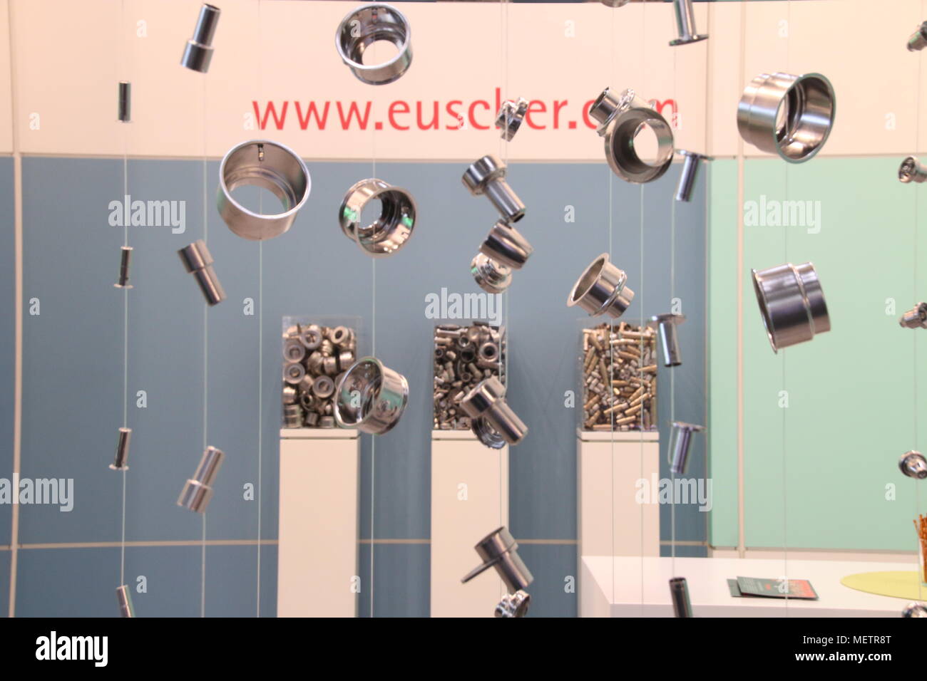 Hannover Germany April 23 18 Floating Metal Parts At The World S Largest Industrial Fair The Hannover
