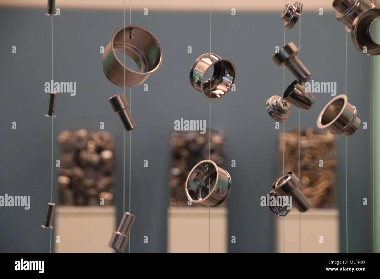 Hannover Germany April 23 18 Floating Metal Parts At The World S Largest Industrial Fair The Hannover