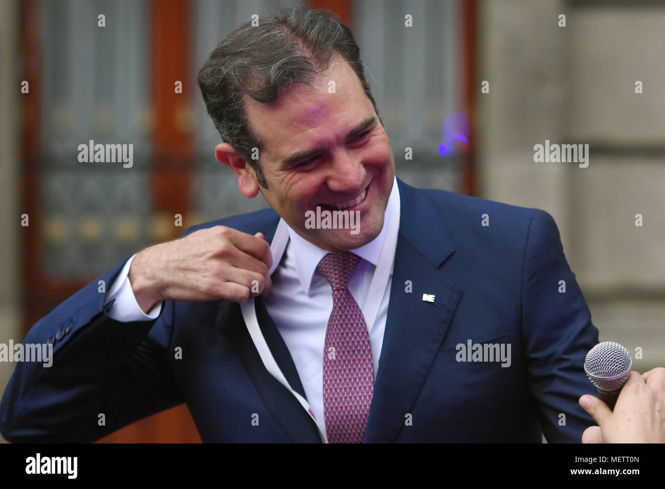 Director of Electoral National Institute (INE) Lorenzo Cordova Vianello attends the First Debate of candidates for the Mexico's presidential election held  at Palace of Mining. Stock Photo