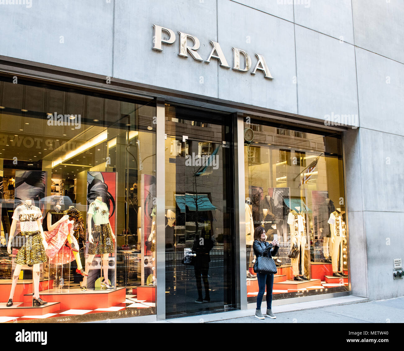 Prada store on Fifth Avenue in New York 