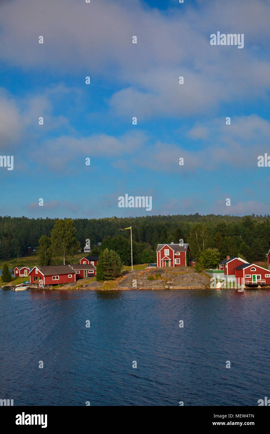 Village Tennviken at the Swedish High Coast (UNESCO World Heritage site Höga Kusten) Stock Photo