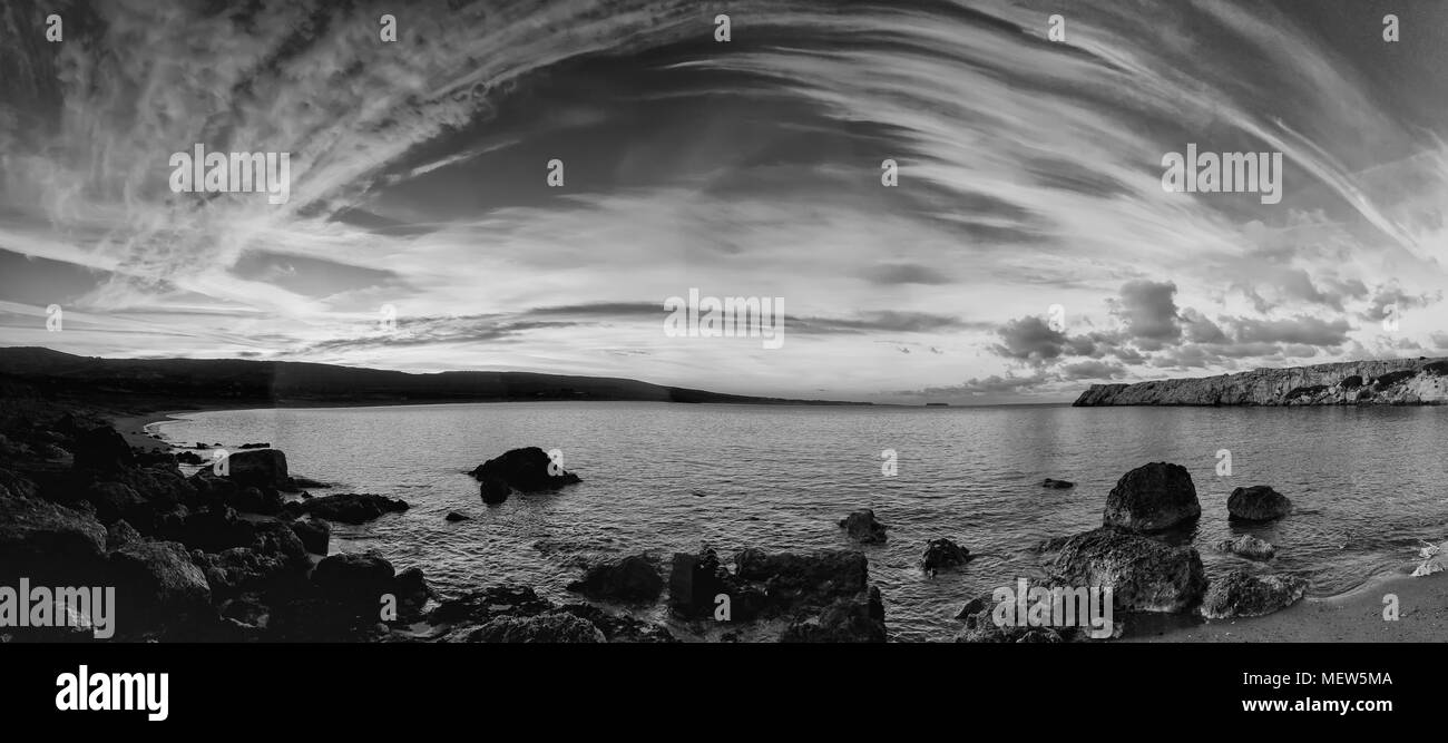 Panoramic sunrise Black and White Stock Photos & Images - Alamy