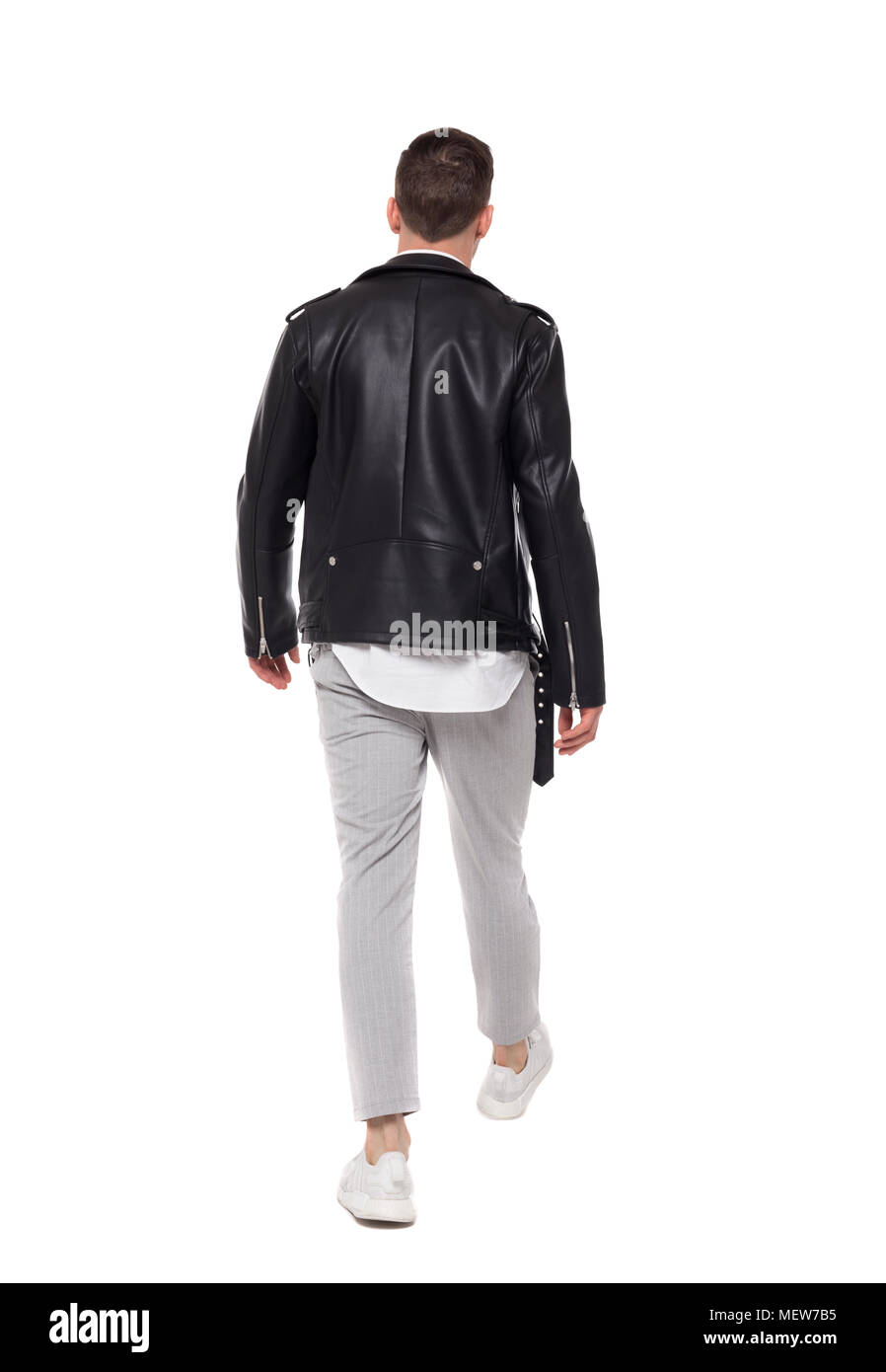 Leather trousers rear view hi-res stock photography and images - Alamy
