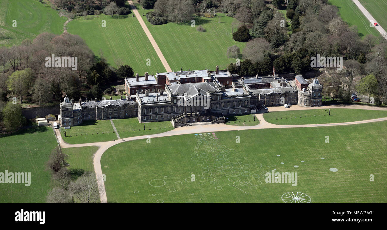 aerial view of Wentworth Woodhouse Country House near Rotherham, South