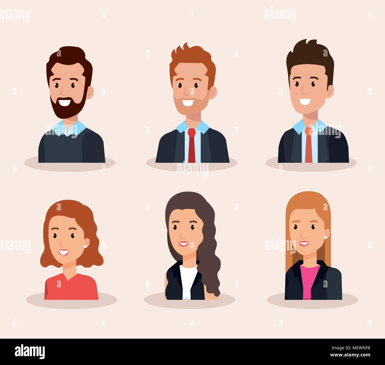 business people group avatars characters Stock Vector Image & Art - Alamy