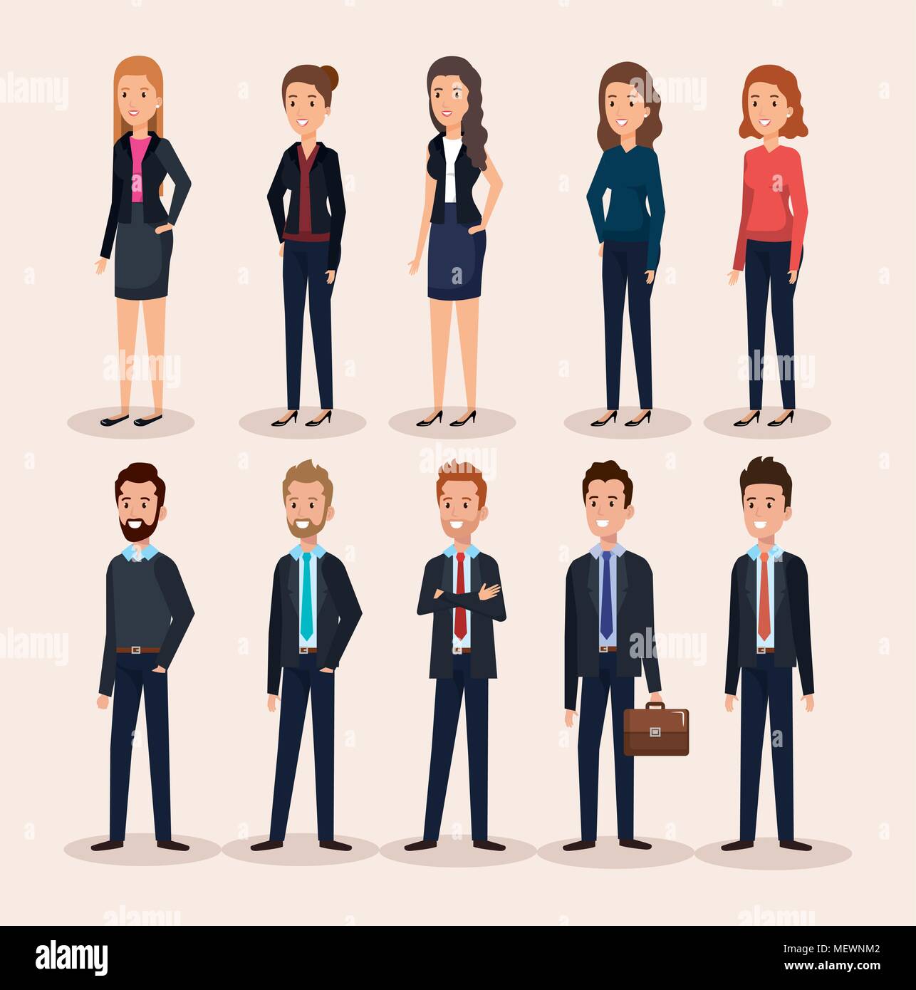 business people group avatars characters Stock Vector Image & Art - Alamy