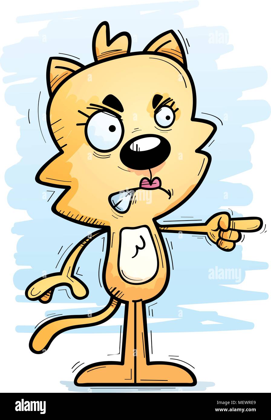 cute cartoon angry cat Stock Vector Image & Art - Alamy