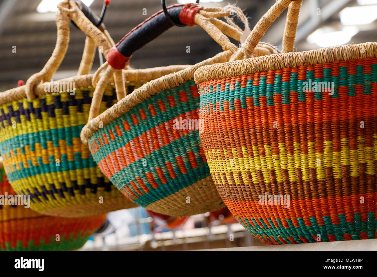 Colorful woven baskets hi-res stock photography and images - Alamy