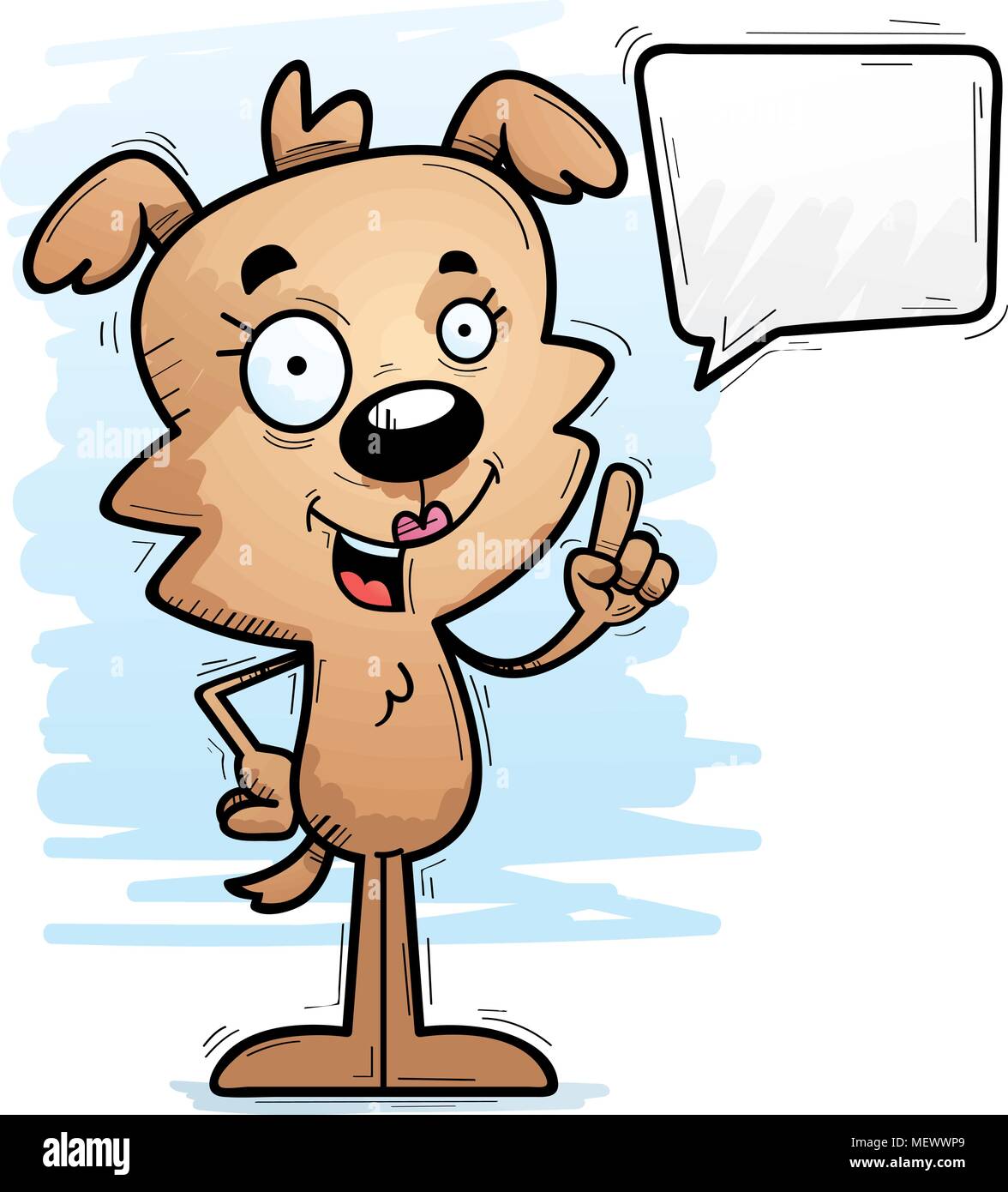 A cartoon illustration of a female dog talking Stock Vector Image & Art