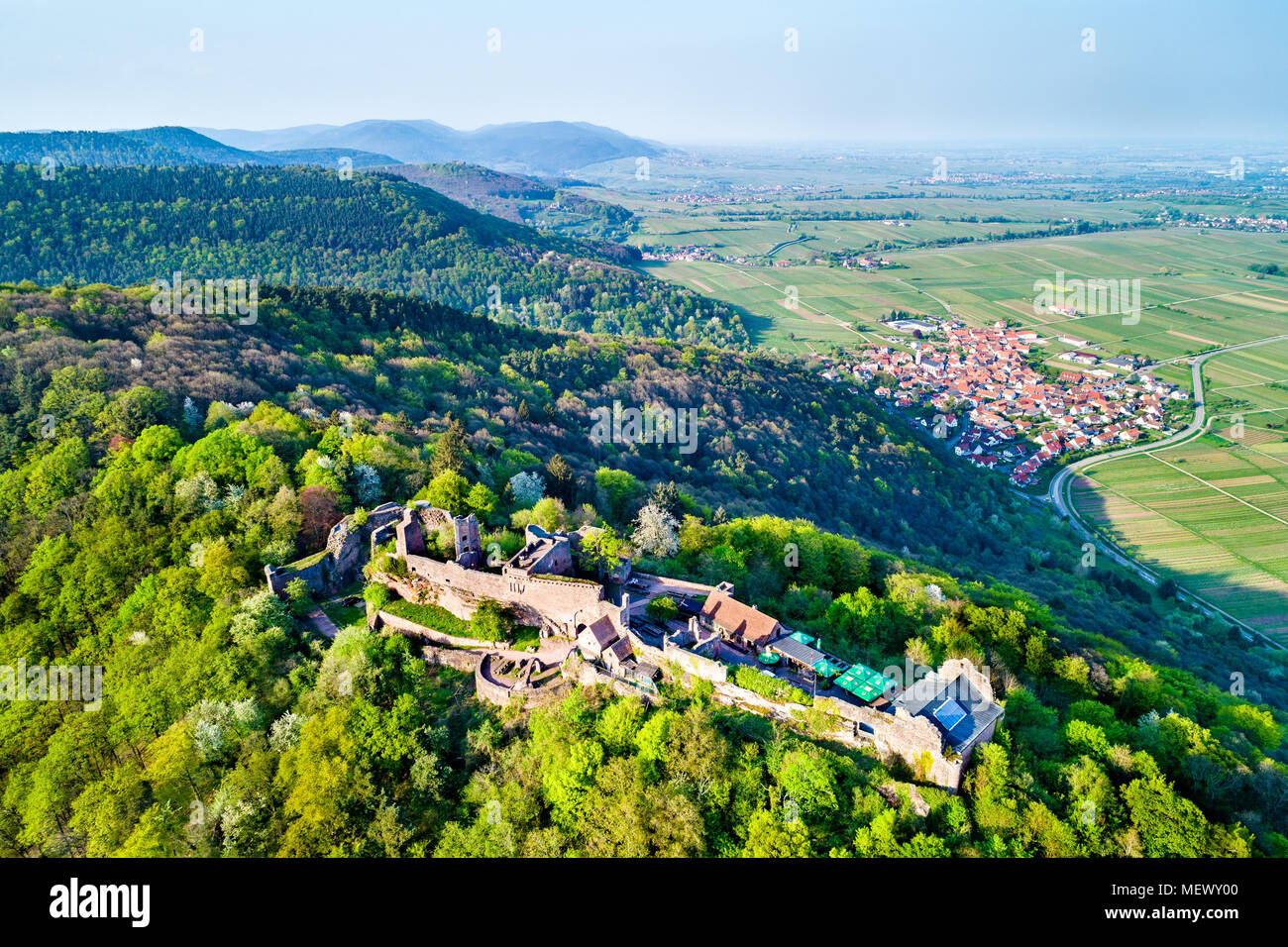 Madenburg Castle in the Palatinate Forest. Rhineland-Palatinate, Germany Stock Photo