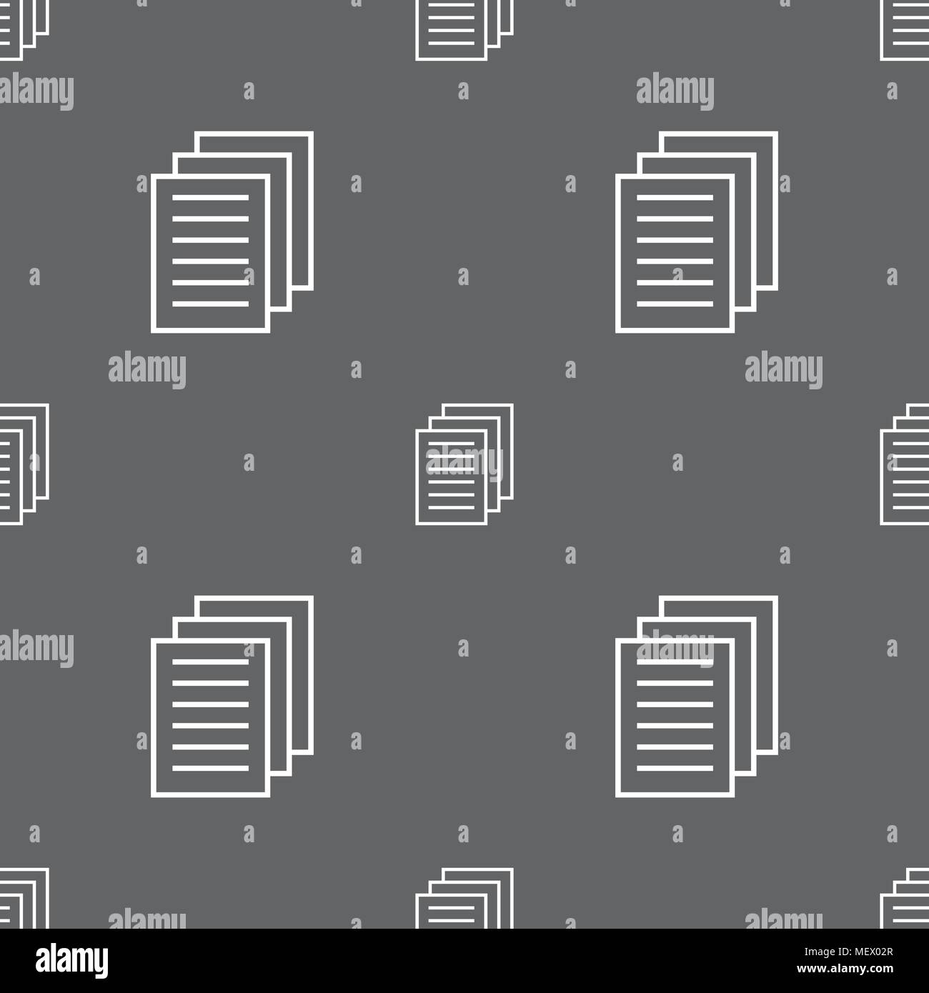 Copy file sign icon. Duplicate document symbol. Seamless pattern on a ...