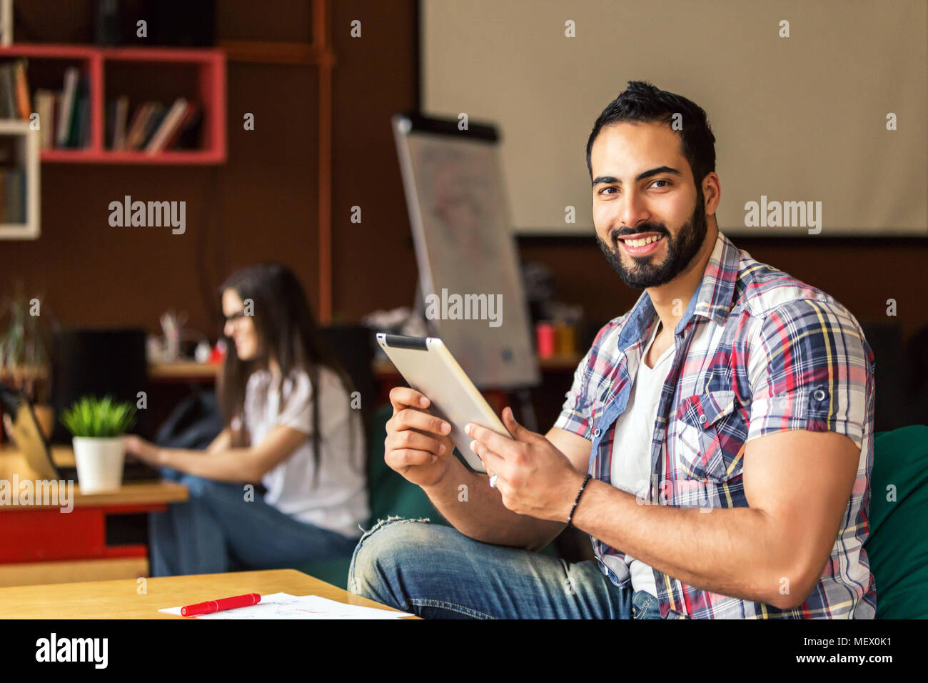 The Bearded Enterpreneur Stock Photo
