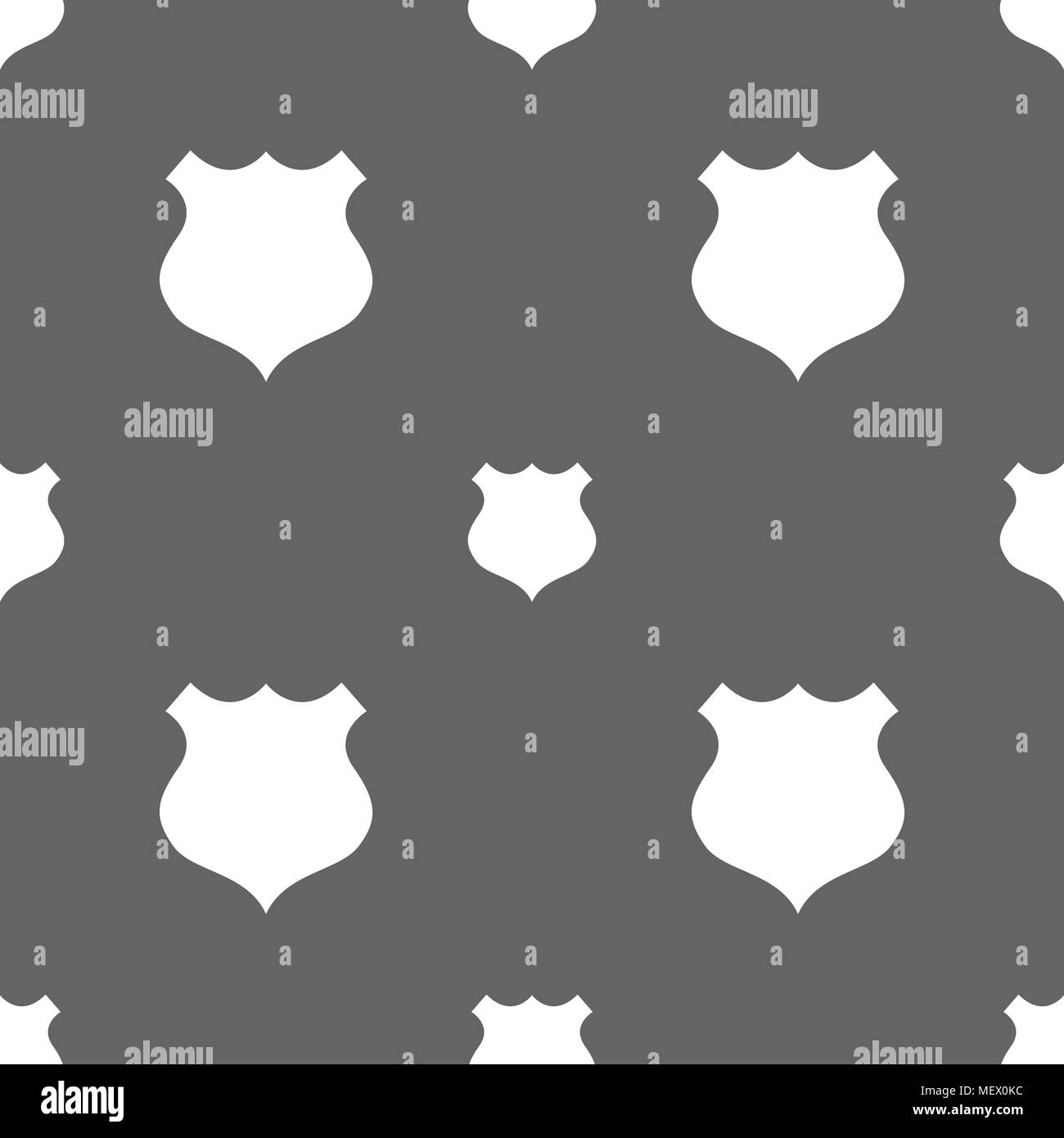 shield icon sign. Seamless pattern on a gray background. Vector ...