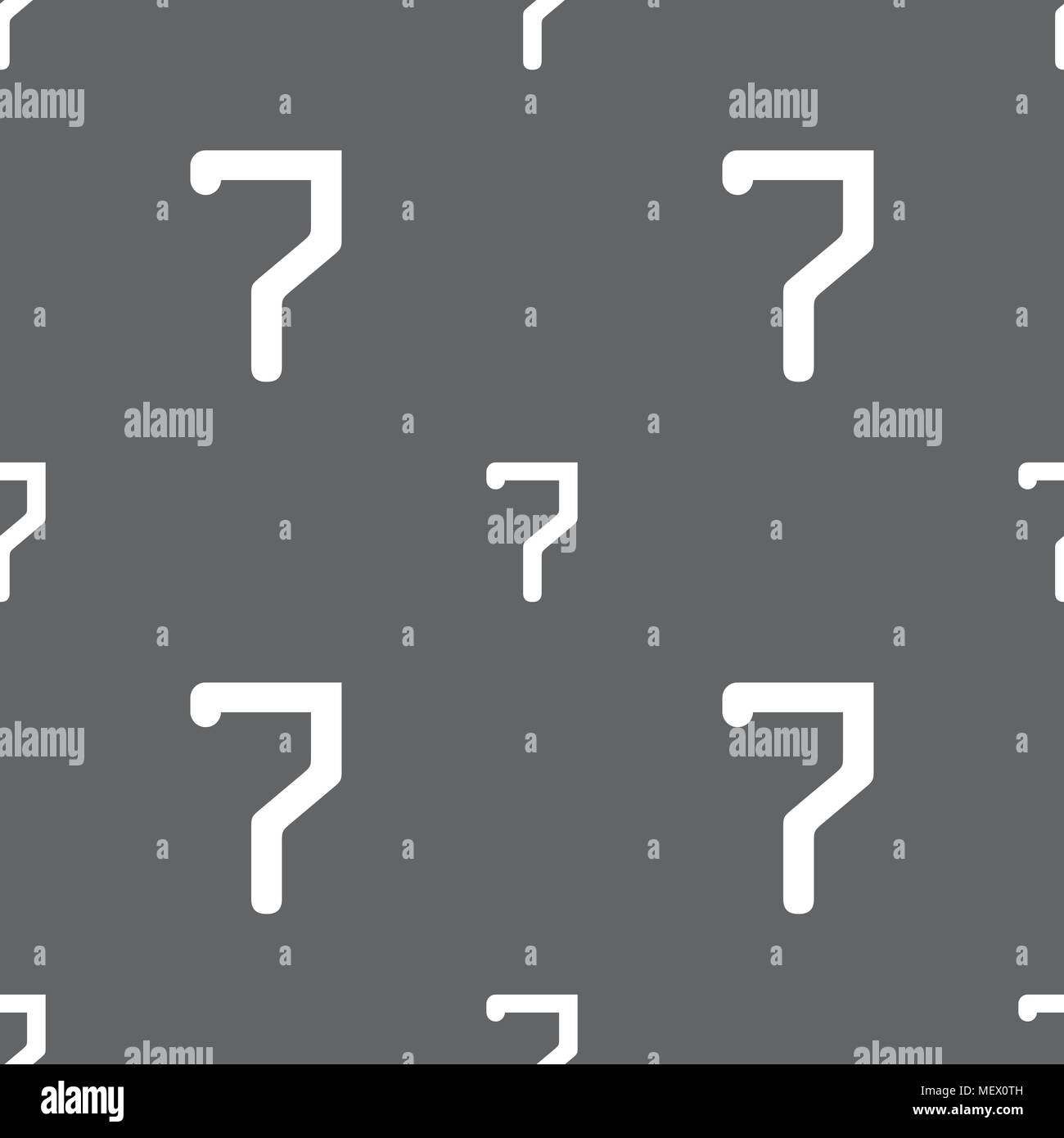 number seven icon sign. Seamless pattern on a gray background. Vector ...