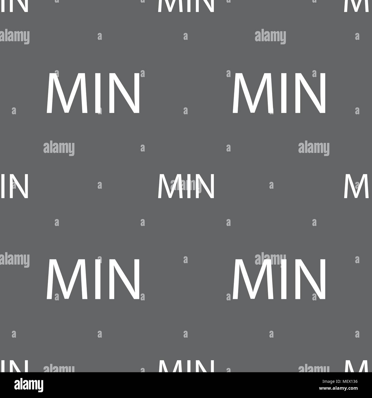 minimum sign icon. Seamless pattern on a gray background. Vector ...