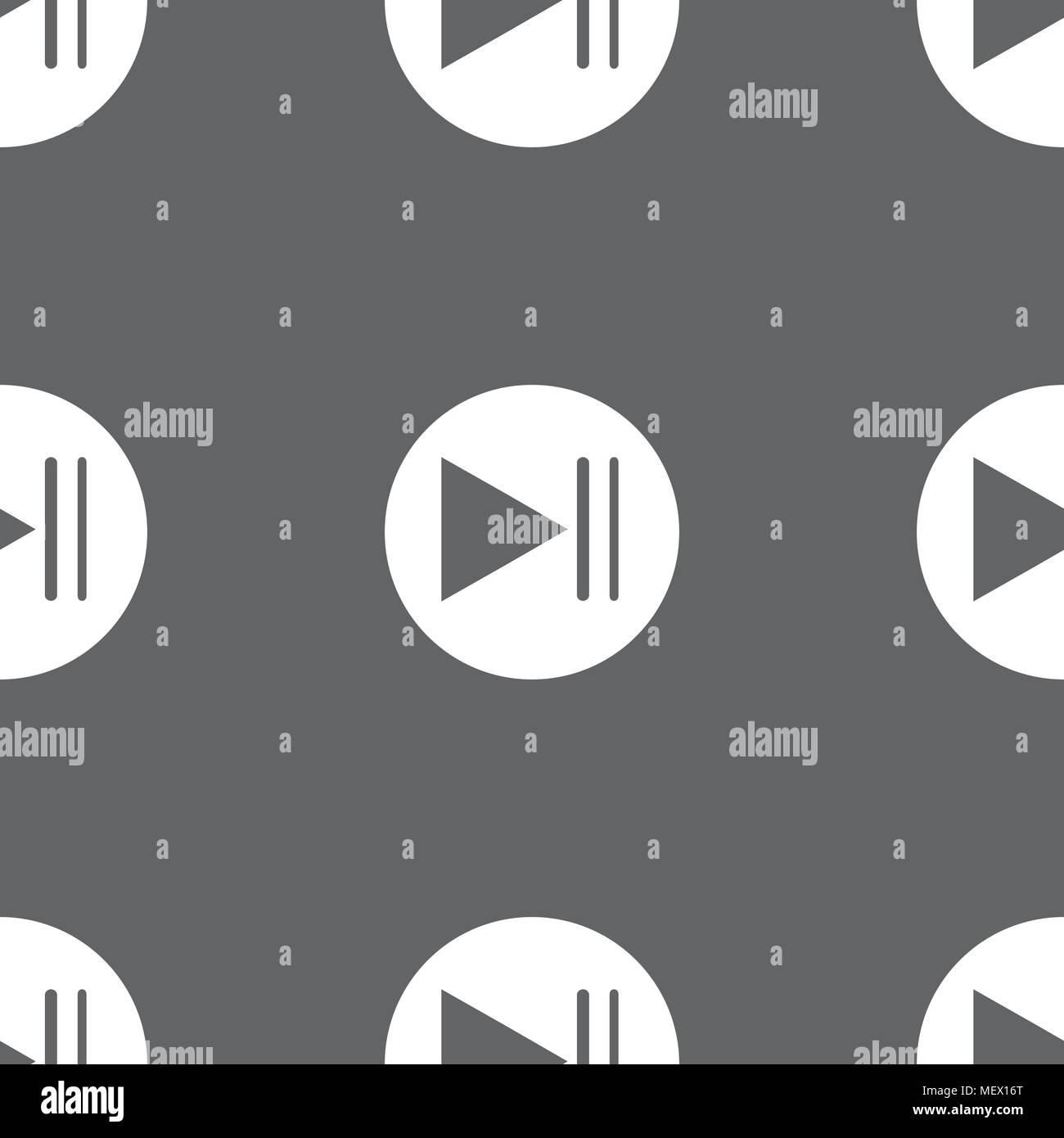 play button icon. Seamless pattern on a gray background. Vector ...