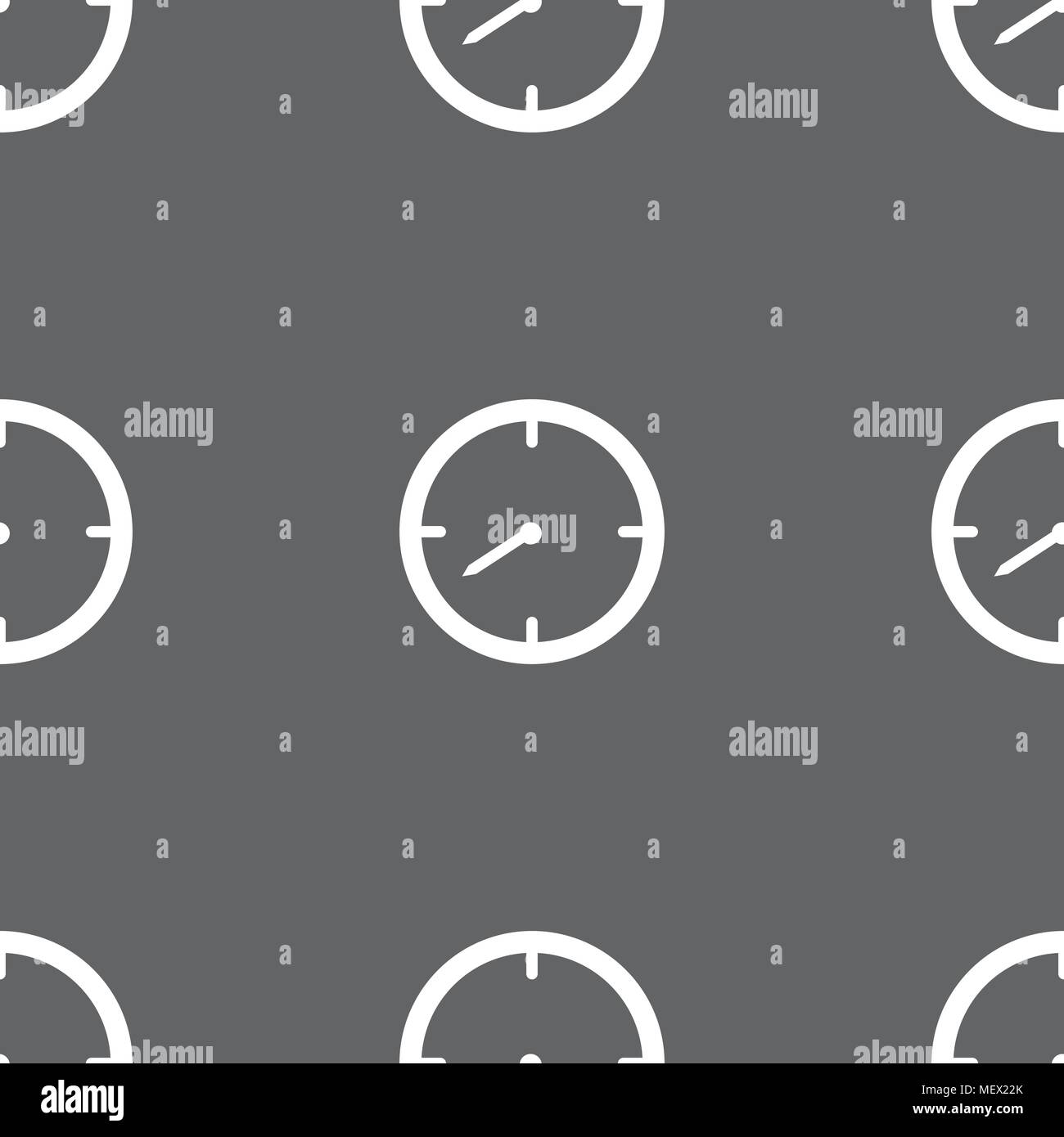 Timer sign icon. Stopwatch symbol.. Seamless pattern on a gray ...