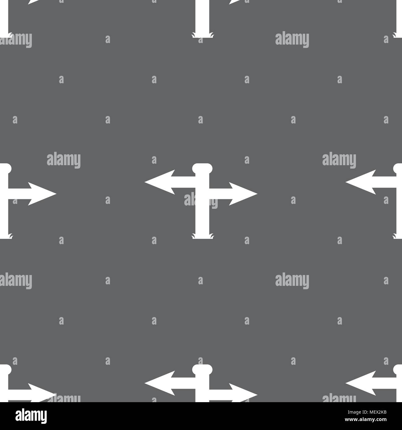 Blank Road Sign icon sign. Seamless pattern on a gray background ...