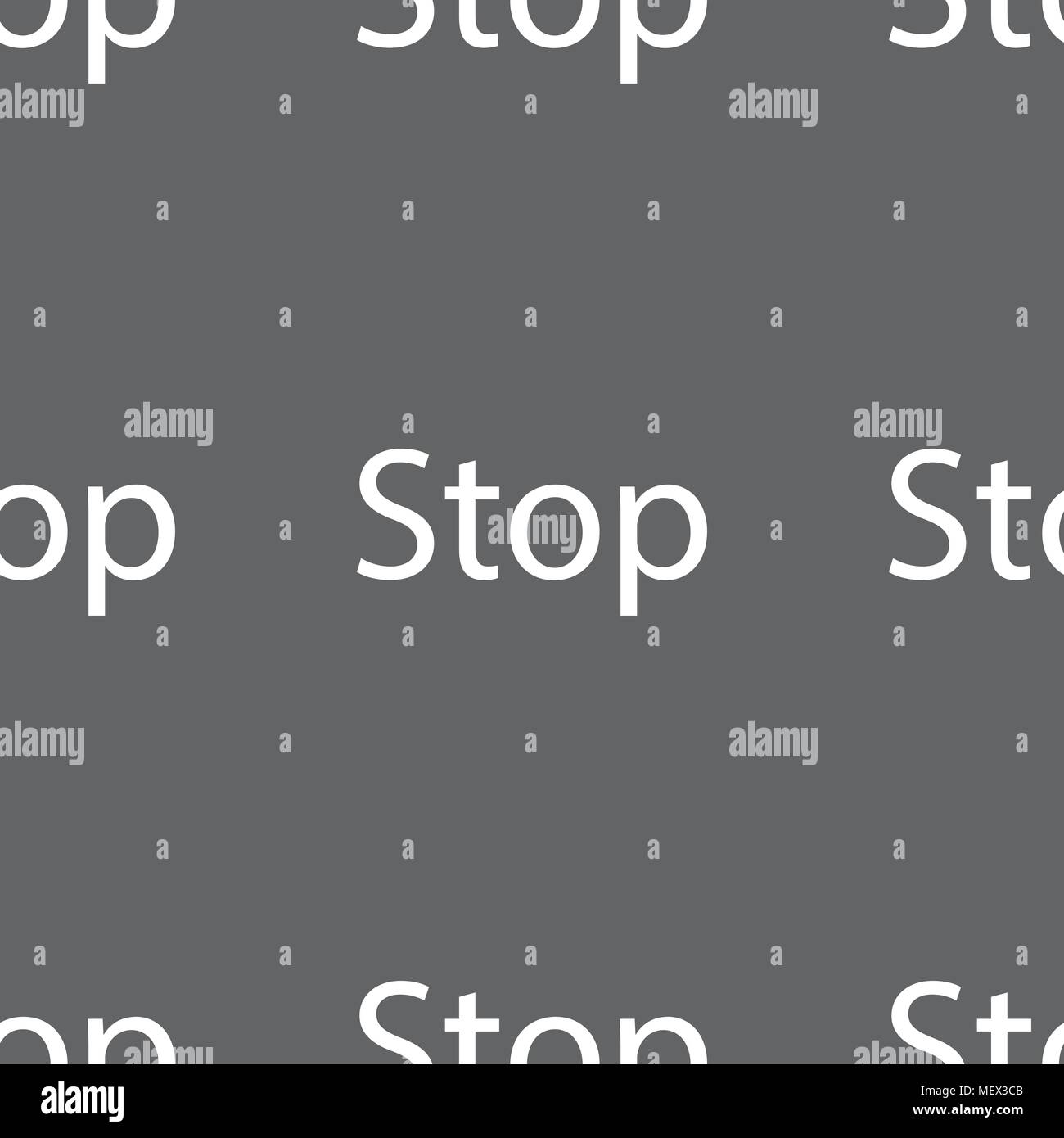Traffic stop sign icon. Caution symbol. Seamless pattern on a gray ...