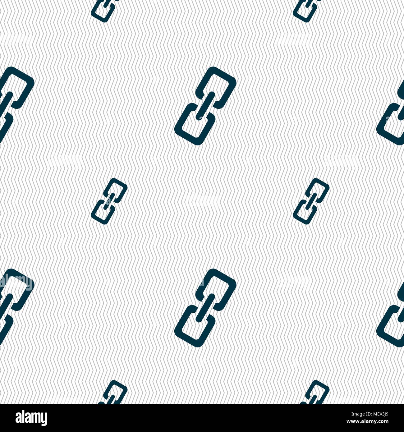 link icon sign. Seamless pattern with geometric texture. Vector illustration Stock Vector