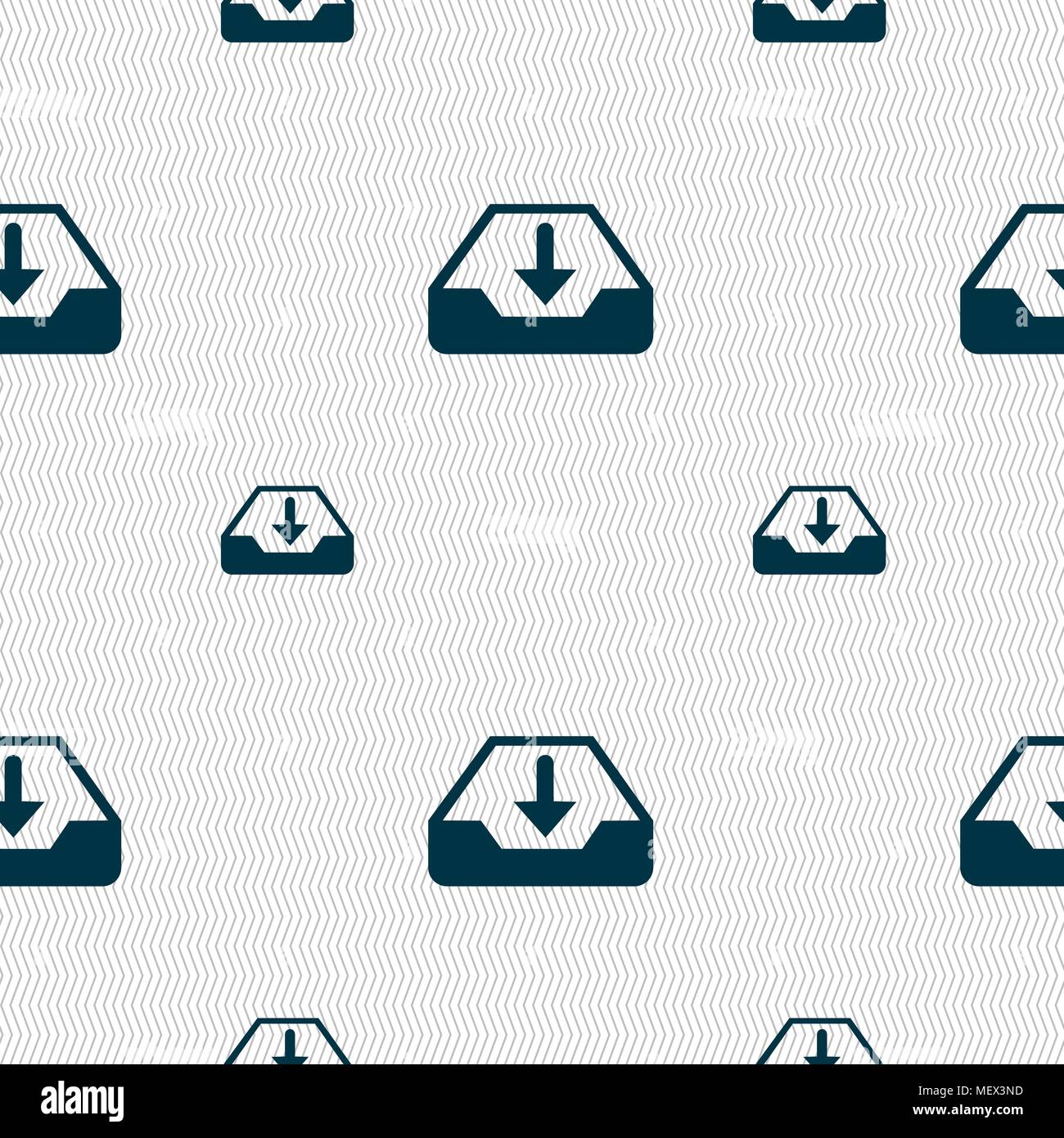 Restore icon sign. Seamless pattern with geometric texture. Vector ...