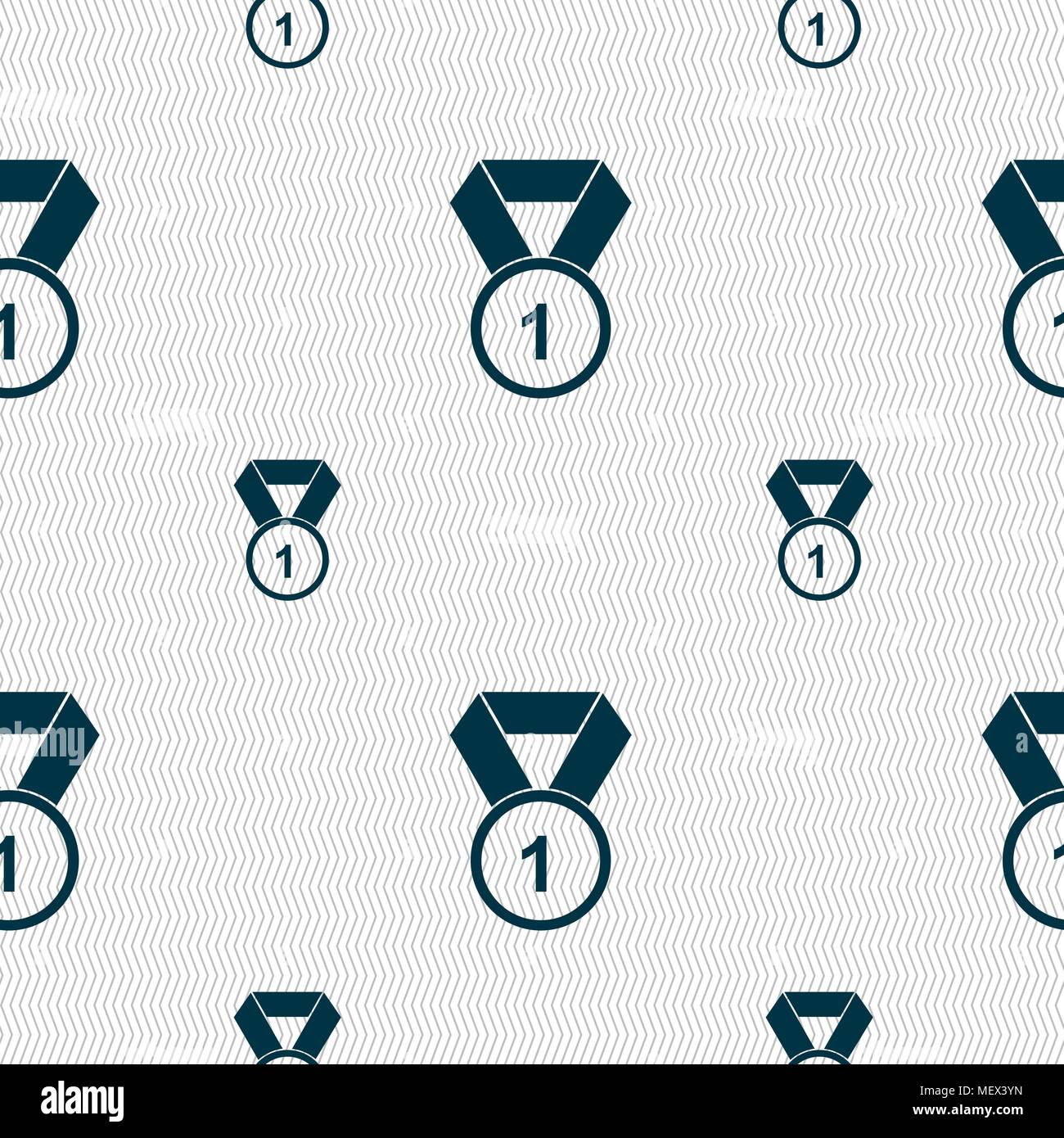 award medal icon sign. Seamless pattern with geometric texture. Vector ...