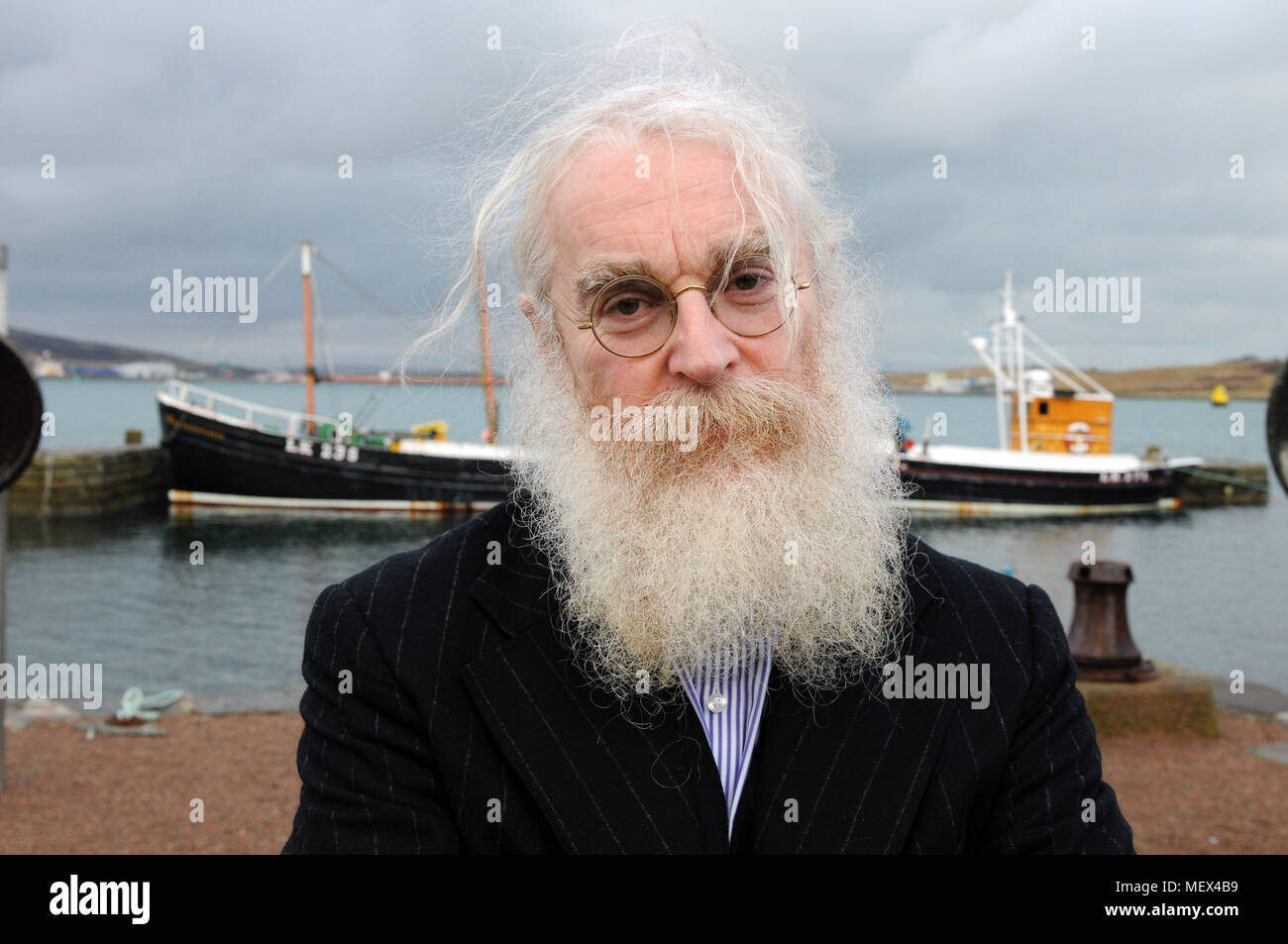 Dr Irving Finkel on his visit to Shetland Museum Stock Photo