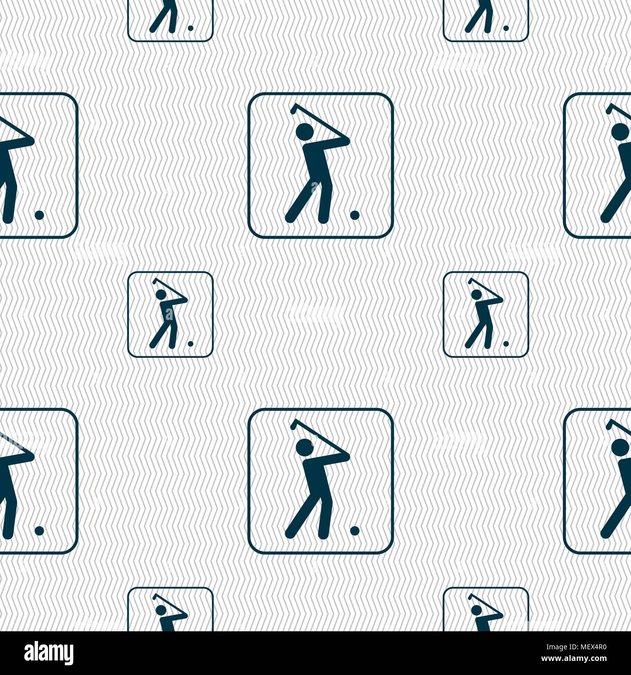 Golf sign. Seamless pattern with geometric texture. Vector illustration Stock Vector