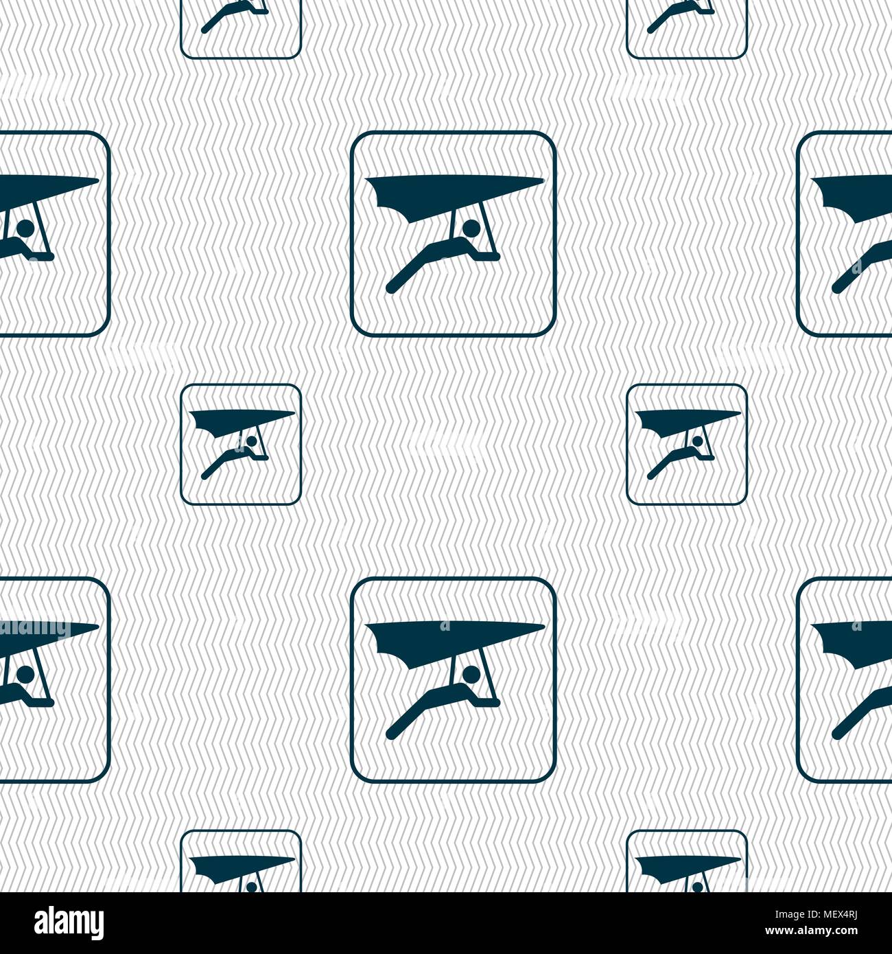 hang-gliding sign. Seamless pattern with geometric texture. Vector illustration Stock Vector