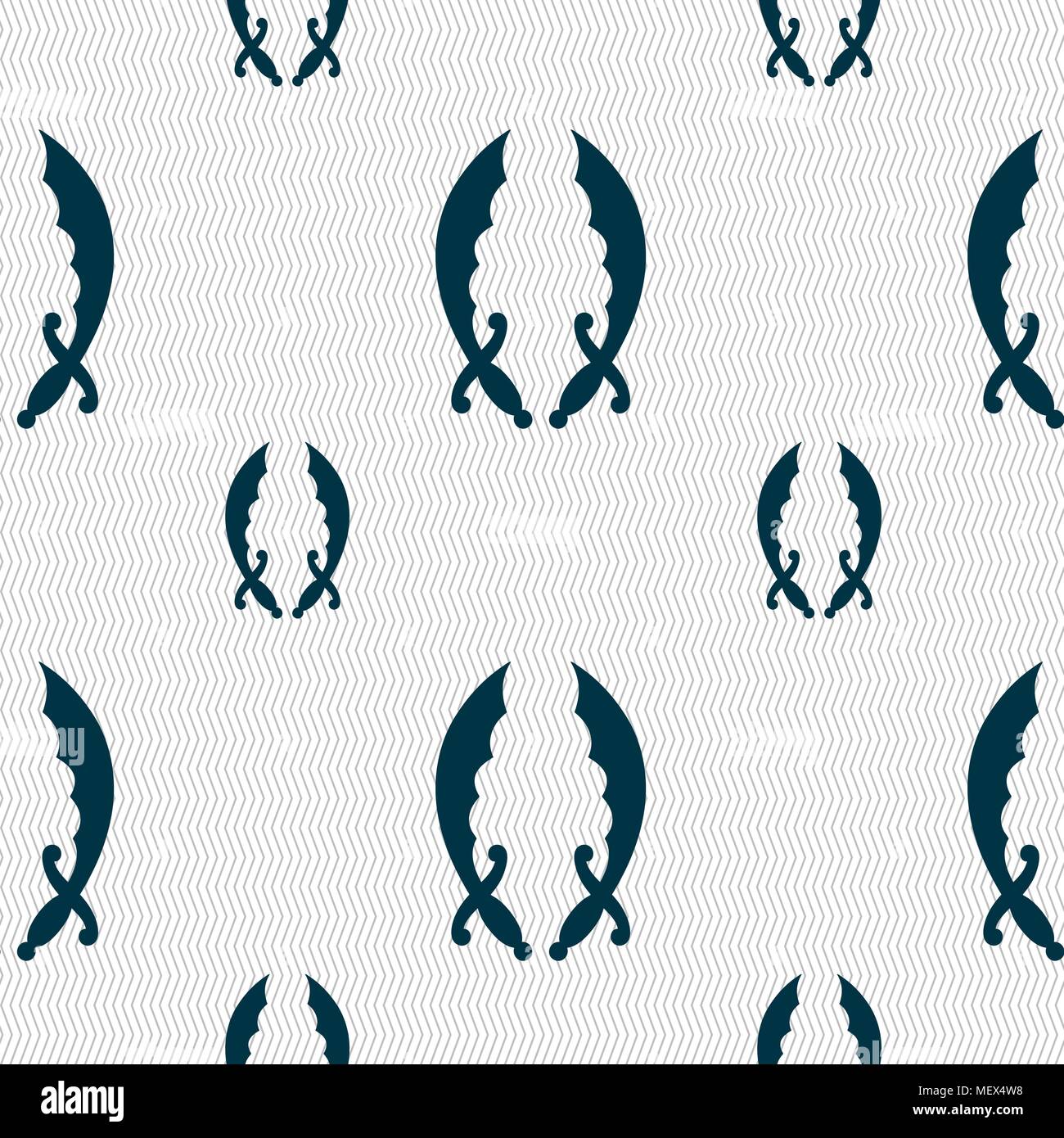 Saber sign. Seamless pattern with geometric texture. Vector illustration Stock Vector