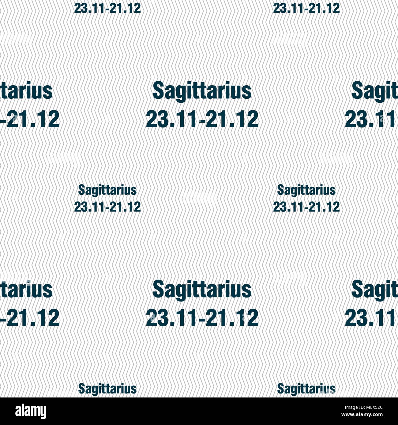 Sagittarius sign. Seamless pattern with geometric texture. Vector illustration Stock Vector